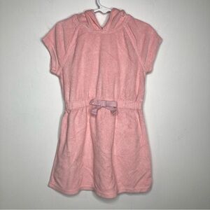 Hanna Andersson pink Terry swimsuit coverup with‎ hood size 5